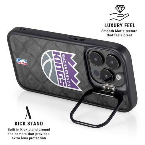 NBA Sacramento Kings Blast Rust iPhone 15 Pro Kickstand Case